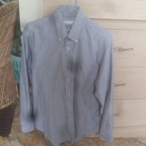 Grey & White Pin Striped Dress Shirt
